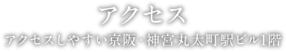 アクセス | アクセスしやすい京阪・神宮丸太町駅ビル1階