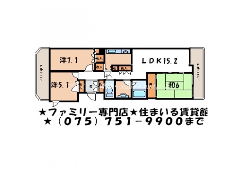 パークハイム宝ヶ池銀杏館 間取り図