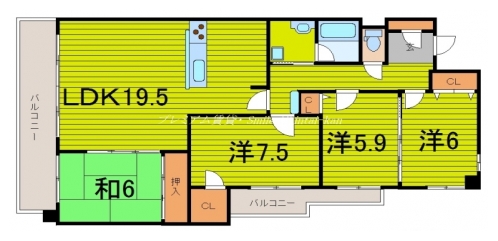 ユニーブル京都紫野 間取り図