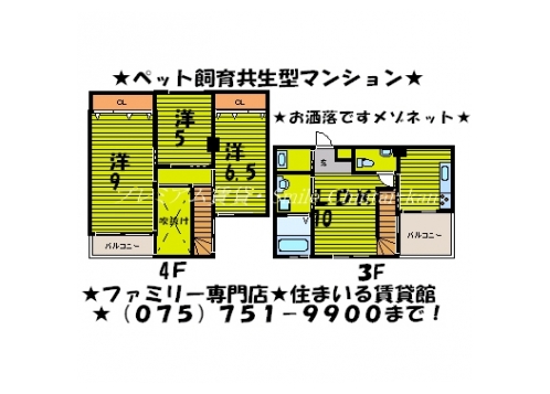 シュシュパルク六条院 間取り図