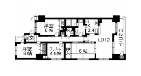 グランシティオ京都四条 間取り図