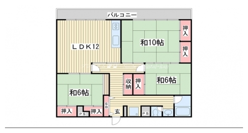 コープ鴨川Ｂ棟 間取り図