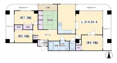 グランドムール丹波口 間取り図