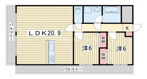 セレーナ白梅町 間取り図