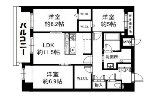 グランアミール御池 間取り図