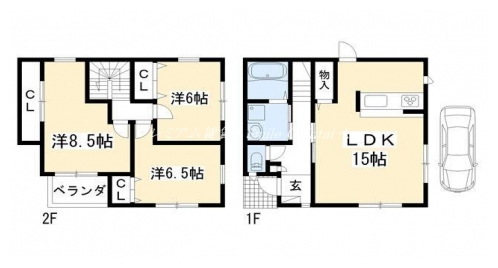 山端川岸町リースホーム 間取り図