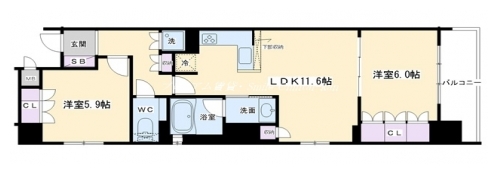 リーガル京都烏丸東 間取り図