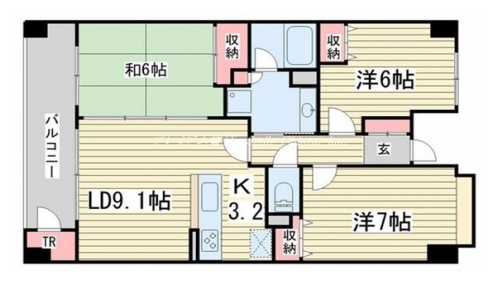 リソシエ京都御苑南 間取り図