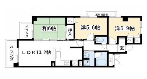 ルモン上堀川 間取り図