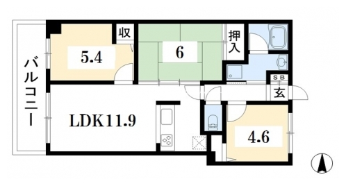 コスモ堀川寺之内 間取り図