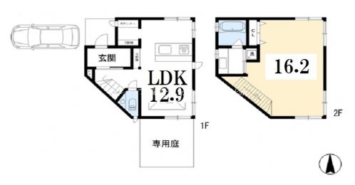 にしがもの家 間取り図