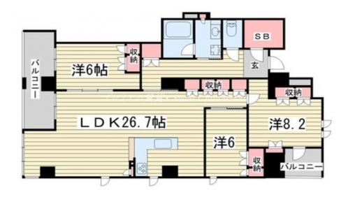 プレミスト京都烏丸御池Ⅲ番館 間取り図