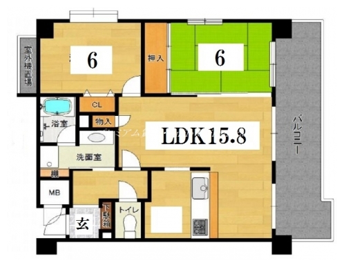 アベルティ堀川東 間取り図