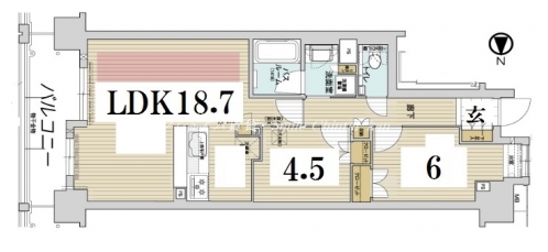 リソシエ西洞院センシア 間取り図