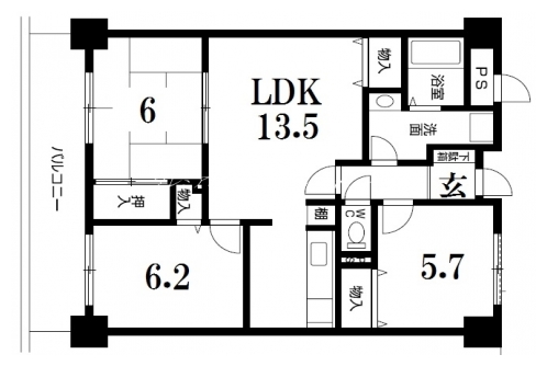 アパルトマンクレール 間取り図