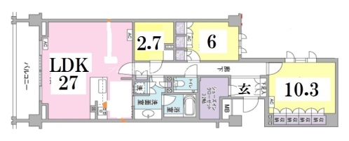 ザ・パークハウス京都鴨川御所東 間取り図