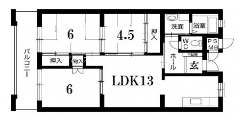 コンフォート出水 間取り図