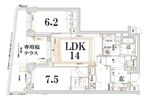 プレージア京都聖護院ノ邸 間取り図