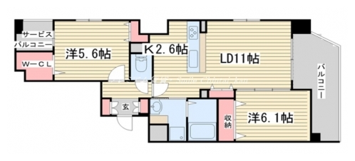 サンクチュアリ二条城Ⅱ 間取り図