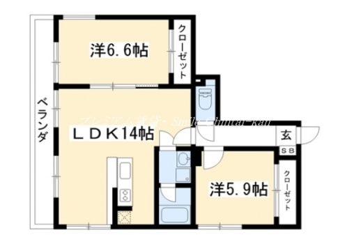 ヴィラ北白川 間取り図