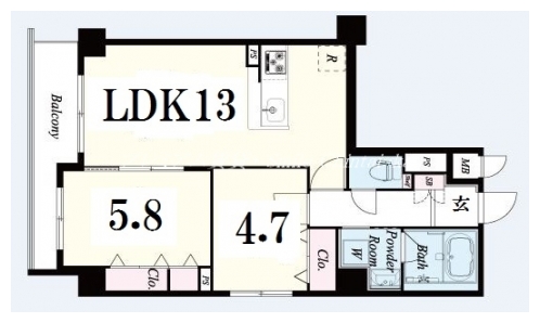 ドルフ聖護院 間取り図