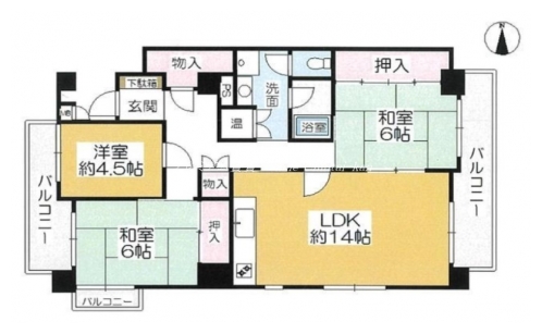 イストワール御所東 間取り図