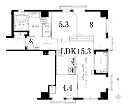 プリオーレ京都三条高倉 間取り図