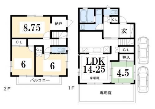 北白川西リースホーム 間取り図