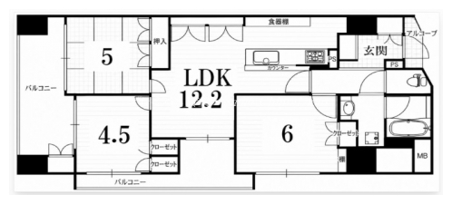 ネバーランド御幸町御池ギャルデ 間取り図