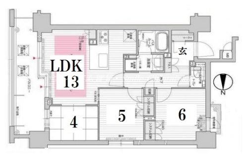 グランリソシエ京都四条 間取り図