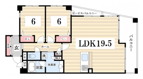 コルソルナ二条城北 間取り図