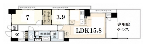 ジオ河原町二条 間取り図