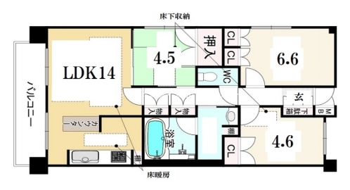 ルネスピース清水南 間取り図