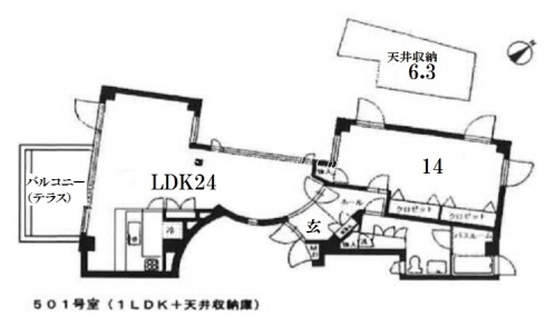 エイブル北山 間取り図