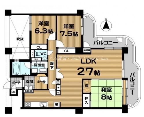 デリードヴィンテージ御所西 間取り図