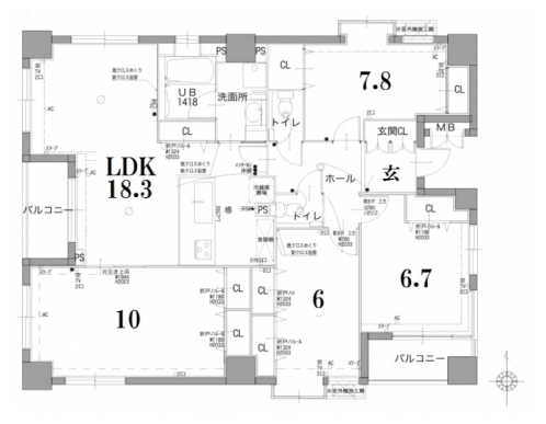 プリオーレ京都三条高倉 間取り図