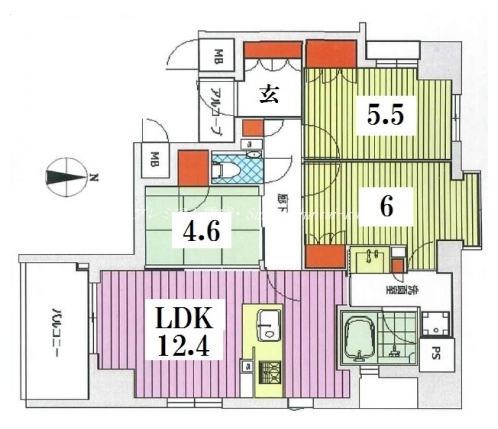 イーグルコート京都御池創苑 間取り図