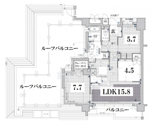 ルーシア京都河原町六條院 間取り図