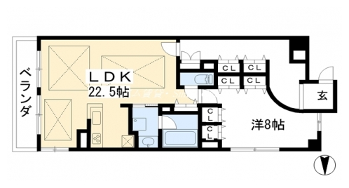 ローレルコート堺町六角 間取り図
