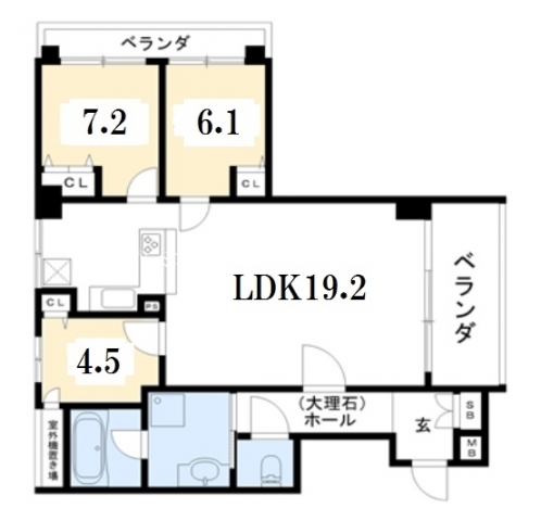 プリオーレ２４堀川紫明 間取り図