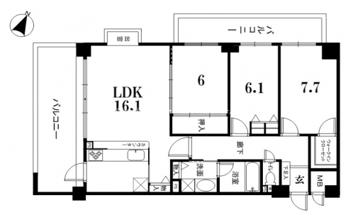 藤和宝ヶ池ホームズ 間取り図