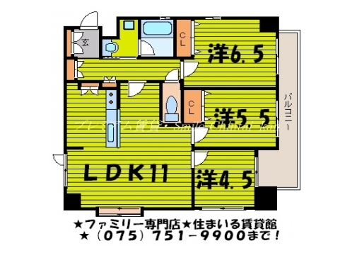 レジデンス西陣中央 間取り図