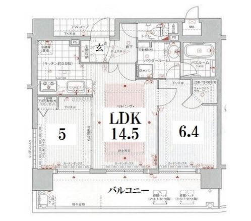 エステムプラザ京都四条烏丸 間取り図