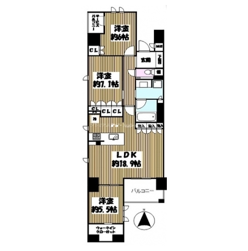 プレミスト京都烏丸御池２番館 間取り図