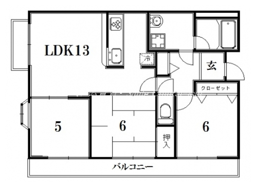 パレスサイドミヤビ 間取り図