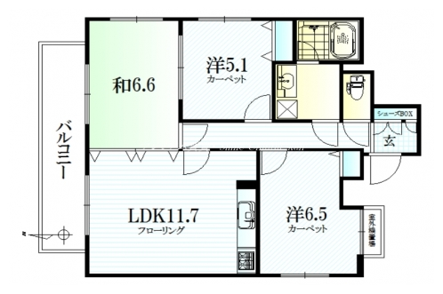 エミネンス四条 間取り図