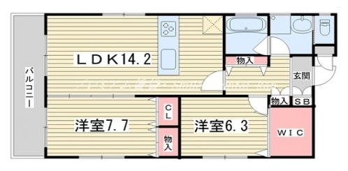グランレブリー二条高倉 間取り図