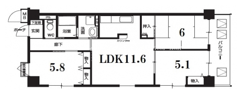 グランウエスト綾小路 間取り図