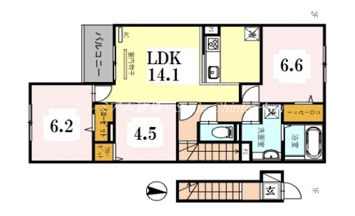 Ｔ’ｓスクエア下鴨 間取り図
