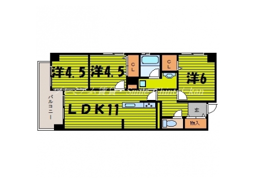 レジデンス西陣中央 間取り図